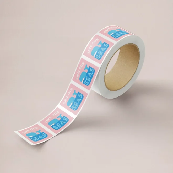 Límmiðar á rúllu