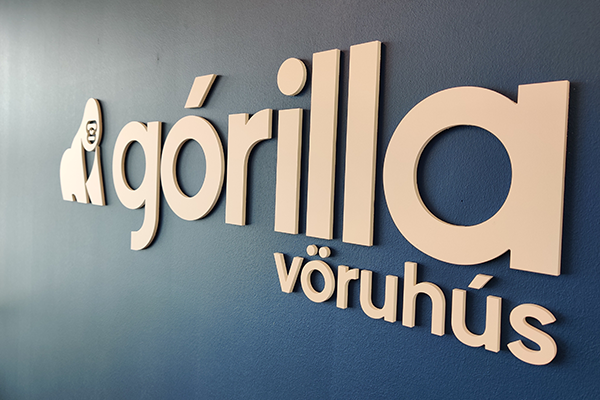 Gorilla store sign on wall